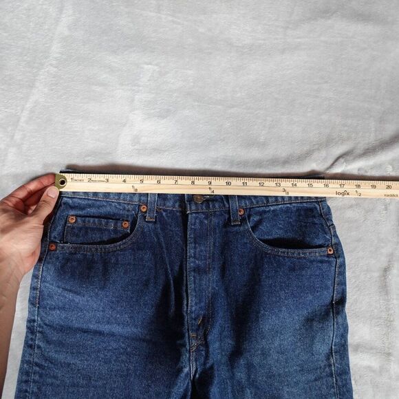 Vintage Levis Cut Off Denim Shorts Mens 32 (Estimated) 7” Altered Distressed 90s - Picture 8 of 11